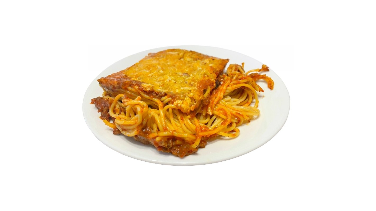 Baked Spaghetti with Vegan Meat Sauce